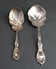 Sterling Silver "Poppy" Pattern Serving Spoons, 2