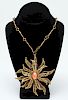 Pal Kepenyes Brass Sunburst Pendant Necklace
