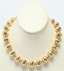 18K Yellow Gold Large Melon-Form Beads Necklace