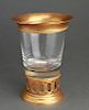 Baccarat for Christian Dior Glass & Gold Tone Vase