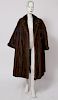 Ladies' Long Brown Mink Fur Coat