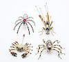 Spider, Grasshopper & Crab Costume Pins, 4