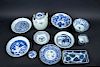 Grouping of Assorted Blue & White Porcelain.