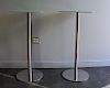 Midcentury Style Pair of Chrome Bar Tables with