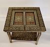 Antique And Finely Inlaid Moroccan Game Table.