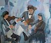 MAYER. Signed Oil On Canvas Musicians.