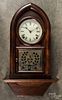 E. N. Welsh rosewood veneer mantel clock with a later shelf, 18 3/4'' h.