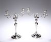 A PAIR OF GEORGE III SILVER TWO-LIGHT CANDELABRA, JOHN WINT