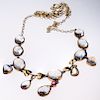 A LATE VICTORIAN MOONSTONE NECKLACE, of seven graduating ov