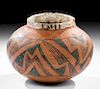 Anasazi Wingate Pottery Black on Red Jar