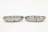 A PAIR OF CHINESE PIERCED SILVER SHALLOW BOWLS, C.1900, flo