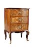 A CONTINENTAL INLAID WALNUT CHEST OF DRAWERS, 19TH CENTURY,