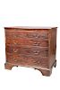 A GEORGE III MAHOGANY CHEST OF DRAWERS, with slide over fou
