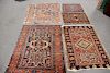 5 Antique And Finely Hand Woven Area Carpets
