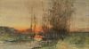 Henri Stacquet (Belgian, 1838-1906)      Sunset Landscape.