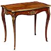 Maison Millet, a Louis XV Style Ormolu-Mounted Parquetry Kingwood Table