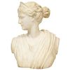 Italian School, 19th Century' A White Marble Bust of Goddess Diana Artemis1870