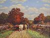 George Arthur Hays (American, 1854-1945)      Farmer with Cows on a Path.