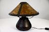 Mica Hand Hammered Copper Lamp