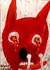 Outsider Art,Alyne Harris, Hell Dog Eating Bones of the Damned