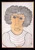Outsider Art, Inez Walker, Woman with Curly Hair