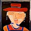 Outsider Art, Jimmy Lee Sudduth, Woman in Red Hat