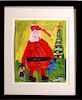 Outsider Art, Woodie Long, Untitled (Santa Claus)