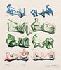 Henry Moore (British, 1898-1986)      Eight Reclining Figures