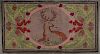 American hooked rug with a stag, mid 20th c., 32''