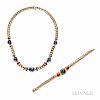 18kt Gold, Sapphire, and Ruby Necklace, Bulgari