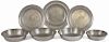 Four American pewter basins, 19th c., together wi
