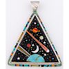Southwestern Cosmic Inlay Sterling Silver Pendant 