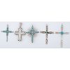 Zuni and Navajo Silver and Turquoise Cross Pendants, with Pawn Tickets