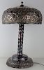 STERLING. Louis Comfort Tiffany Collection Lamp.