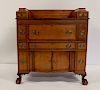 Antique Maple Butlers Chest With Leather Top