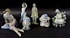 Collection of six Lladro Figures