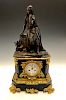 French Gilt Bronze & Patinated Mantel Clock of Cleopartra C.1820