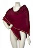 * A Maroon Wrap with Beaded Trim, No size.