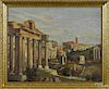 Oil on board view of Rome, signed G. Gritti, 20