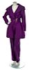* A Claude Montana Purple Coat Ensemble, Size 44.