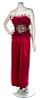 * A Givenchy Red Satin Evening Gown, No size.