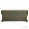 Blue/Gray-painted Pine Six-board Chest