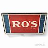 "Ro's" Painted Wood Double-sided Sign