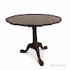 Chippendale-style Carved Mahogany Dished Piecrust Tea Table