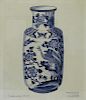 Blue + White Porcelain Vase Lithograph
