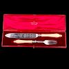 Sterling and bone carving set.