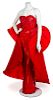 * A Pierre Cardin Couture Red Sequin Evening Gown, No size.