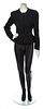 * A Thierry Mugler Black Pant Suit, Size 42.