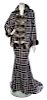 * A Zang Toi Grey Silk Plaid Gown and Jacket, No size.