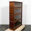 4-Tier Early 20th Century Oak Barrister Bookcase